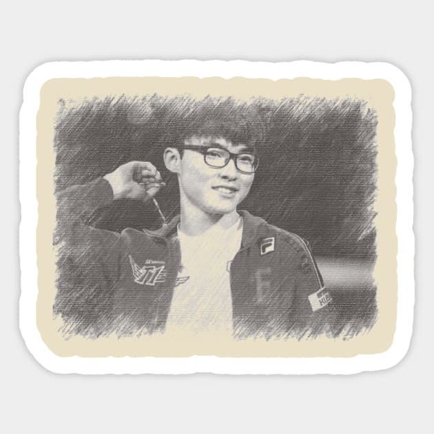 Faker Smile (Sketch) Sticker by ILOVELEAGUE